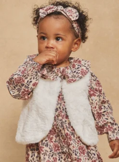 Sergent Major Pull, Gilet & Cardigan-Cardigan écru sans manches réversible