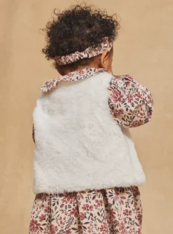 Sergent Major Pull, Gilet & Cardigan-Cardigan &eacute;cru sans manches r&eacute;versible
