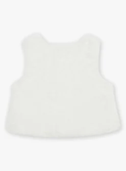 Sergent Major Pull, Gilet & Cardigan-Cardigan &eacute;cru sans manches r&eacute;versible