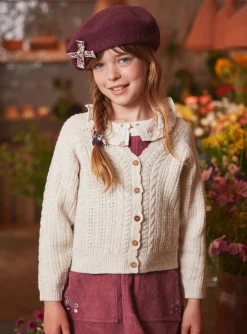 Sergent Major Pull, Gilet & Cardigan-Cardigan Ecru chiné