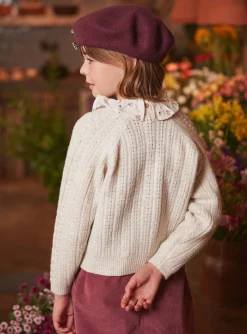 Sergent Major Pull, Gilet & Cardigan-Cardigan Ecru chin&eacute;