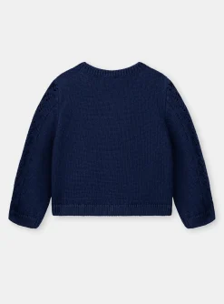 Sergent Major Pull, Gilet & Cardigan-Cardigan en maille ajour&eacute; b&eacute;b&eacute; fille