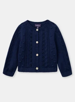 Sergent Major Pull, Gilet & Cardigan-Cardigan en maille ajour&eacute; b&eacute;b&eacute; fille