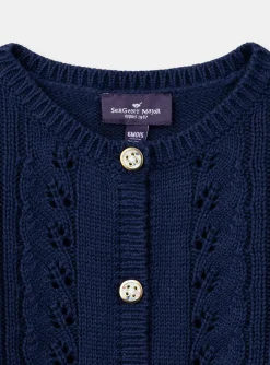 Sergent Major Pull, Gilet & Cardigan-Cardigan en maille ajour&eacute; b&eacute;b&eacute; fille