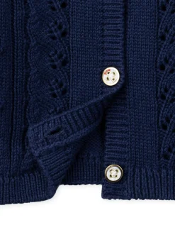 Sergent Major Pull, Gilet & Cardigan-Cardigan en maille ajour&eacute; b&eacute;b&eacute; fille