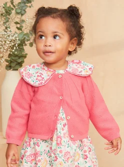 Sergent Major Pull, Gilet & Cardigan-Cardigan en tricot rose