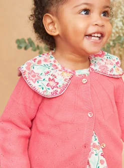 Sergent Major Pull, Gilet & Cardigan-Cardigan en tricot rose