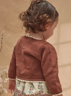Sergent Major Pull, Gilet & Cardigan-Cardigan Marron