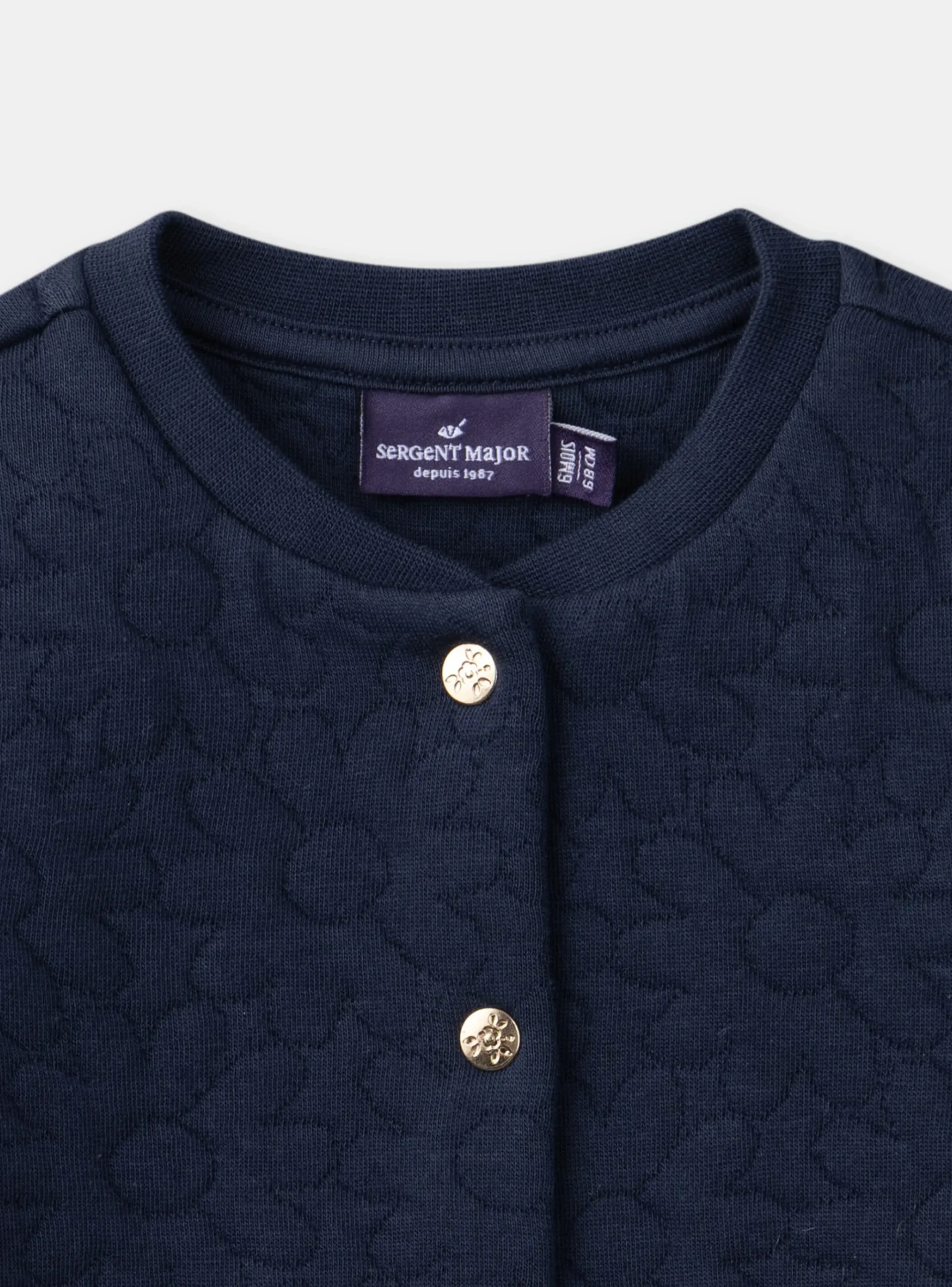 Sergent Major Pull, Gilet & Cardigan-Cardigan matelassé