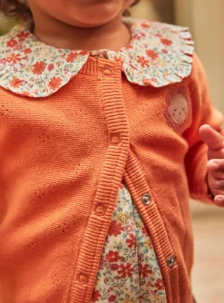 Sergent Major Pull, Gilet & Cardigan-Cardigan orange &agrave; manches longues
