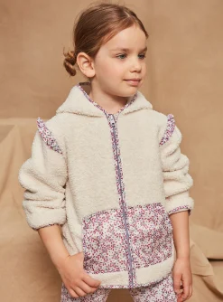 Sergent Major Pull, Gilet & Cardigan-Cardigan Polaire Vanille