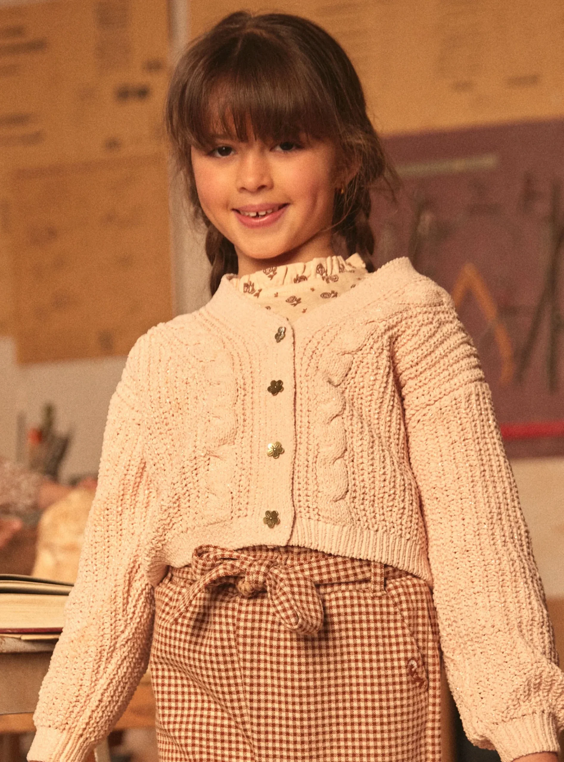 Sergent Major Pull, Gilet & Cardigan-Cardigan Rose