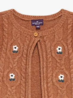 Sergent Major Pull, Gilet & Cardigan-Cardigan sans manches Marron chin&eacute;