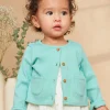 Sergent Major Pull, Gilet & Cardigan-Cardigan Turquoise