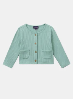 Sergent Major Pull, Gilet & Cardigan-Cardigan Turquoise