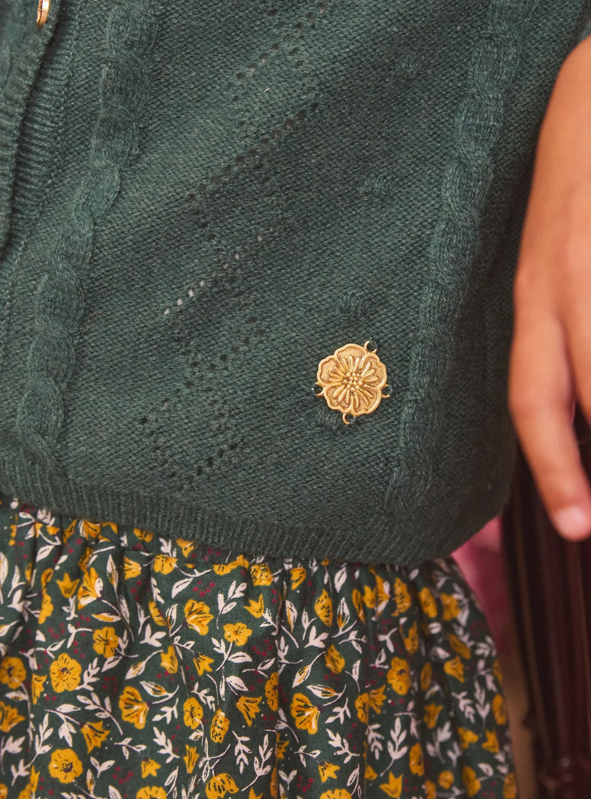 Sergent Major Pull, Gilet & Cardigan-Cardigan Vert