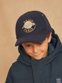 Sergent Major Chapeau & Tour De Cou | Bonnet, Echarpe, & Gant-Casquette bleu foncé en tricot