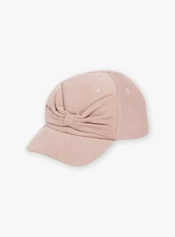 Sergent Major Chapeau & Foulard | Bonnet, Echarpe & Gants-Casquette rose en velours côtelé