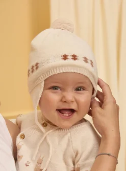 Sergent Major Bonnet, Moufle, Chausson & Chaussette-Chapeau Beige Chiné
