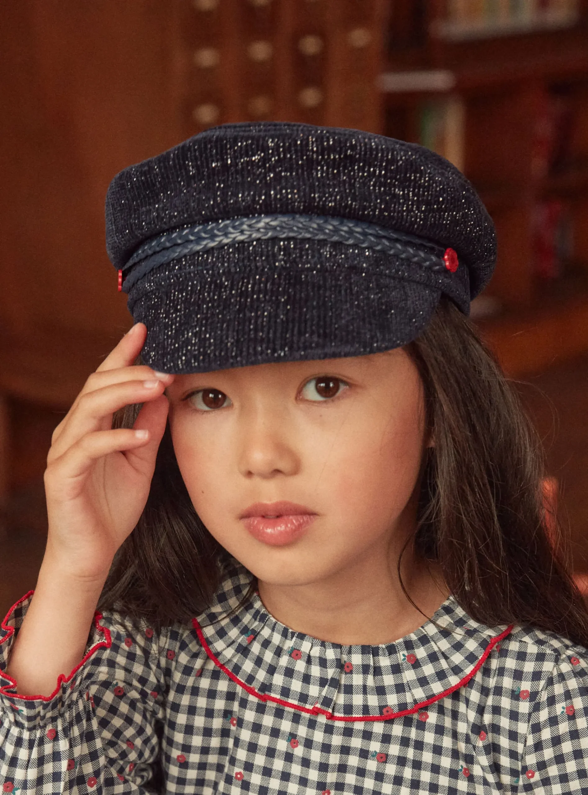 Sergent Major Chapeau & Foulard-Chapeau Bleu marine