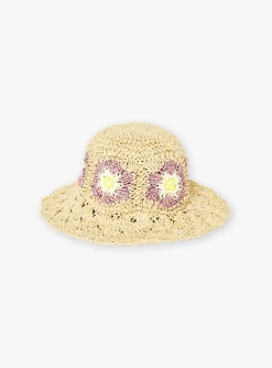 Sergent Major Chapeau & Foulard | Robe & Combinaison-Chapeau de paille beige