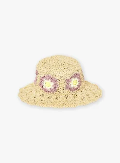 Sergent Major Chapeau & Foulard | Robe & Combinaison-Chapeau de paille beige