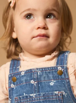Sergent Major Robe-Chasuble en denim floral