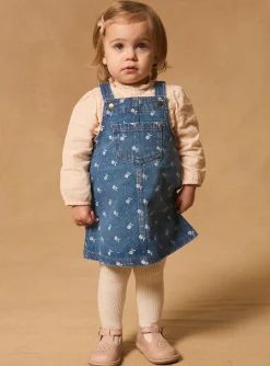 Sergent Major Robe-Chasuble en denim floral