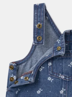 Sergent Major Robe-Chasuble en denim floral