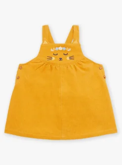 Sergent Major Pull, Gilet & Cardigan | Robe-Chasuble jaune en velours c&ocirc;tel&eacute;