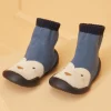 Sergent Major Chaussures-chaussette de couleur bleu et &eacute;cru