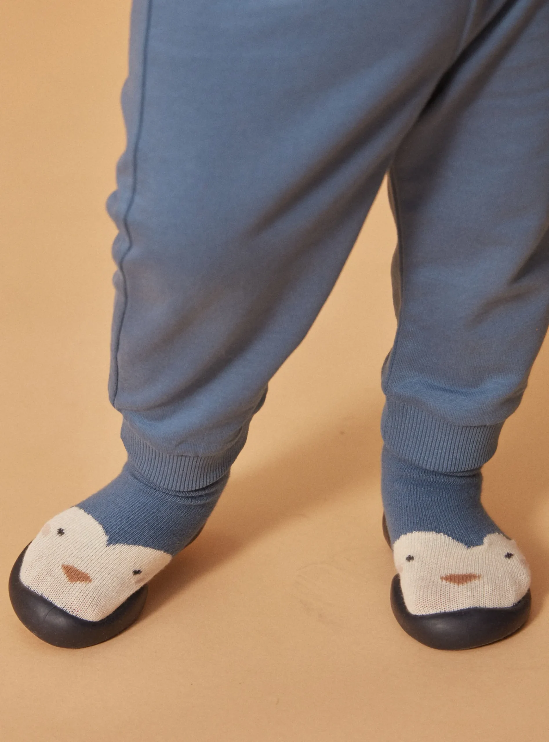 Sergent Major Chaussures-chaussette de couleur bleu et écru