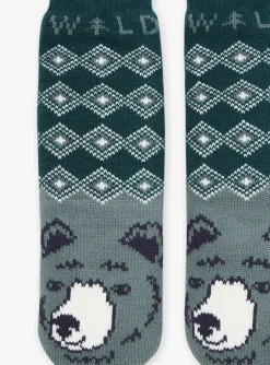 Sergent Major Sous-vêtement & Chaussettes-Chaussettes anti-d&eacute;rapantes vert bouteille