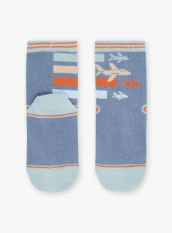 Sergent Major Sous-vêtement & Chaussettes-Chaussettes bleues &agrave; imprim&eacute; avions