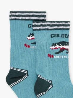 Sergent Major Sous-vêtement & Chaussettes-Chaussettes bleues &agrave; jacquard ours