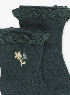 Sergent Major Chaussettes & Collant-Chaussettes côtelées vert émeraude