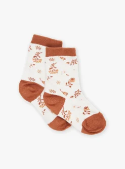 Sergent Major Sous-vêtement, Chaussette & Collant-Chaussettes écrues à imprimé fleuri