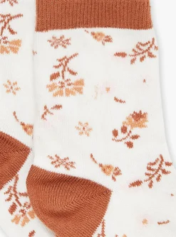 Sergent Major Sous-vêtement, Chaussette & Collant-Chaussettes &eacute;crues &agrave; imprim&eacute; fleuri