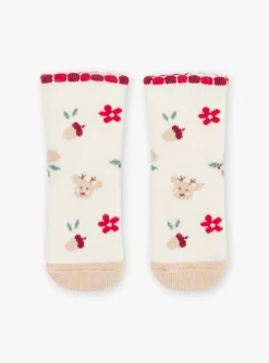 Sergent Major Chaussettes & Collant-Chaussettes &eacute;crues &agrave; jacquard fantaisie