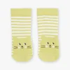 Sergent Major Chaussettes-Chaussettes &eacute;crues et vert argile &agrave; imprim&eacute; &agrave; rayures
