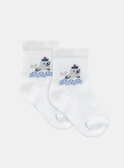 Sergent Major Chaussettes-chaussettes lotx3 Ecru