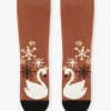 Sergent Major Sous-vêtement, Chaussette & Collant-Chaussettes marron &agrave; motif cygne