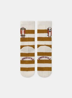 Sergent Major Sous-vêtement & Chaussettes-Chaussettes rayées avec skateboard