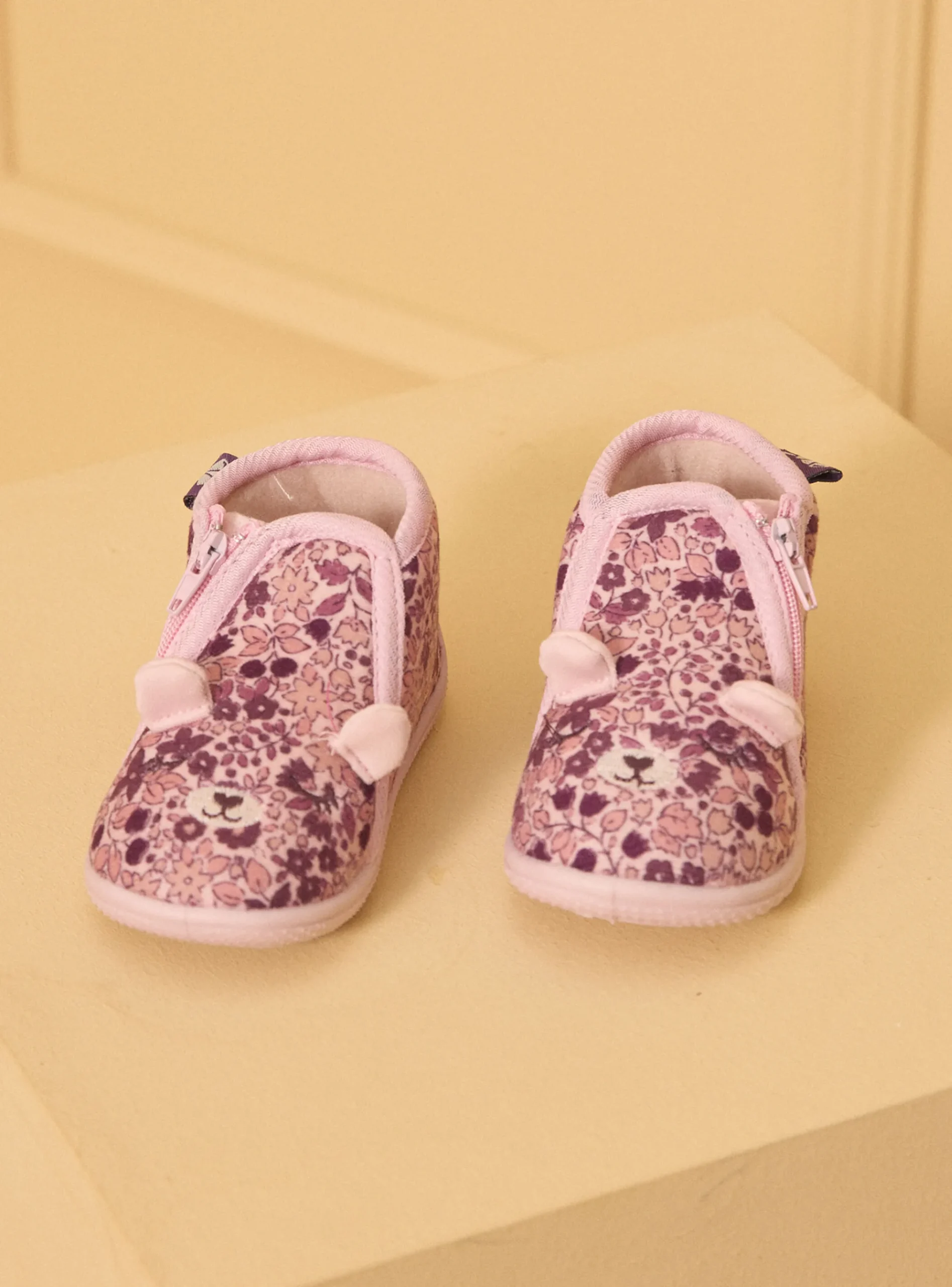 Sergent Major Chaussures-Chausson de couleur rose imprimé petites fleurs