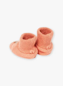 Sergent Major Bonnet, Moufle, Chausson & Chaussette-Chaussons de naissance rose poudr&eacute;