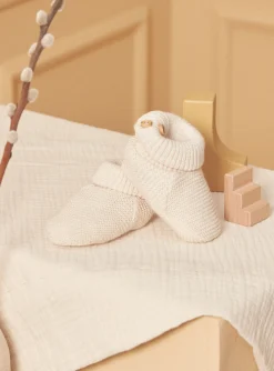 Sergent Major Bonnet, Moufle, Chausson & Chaussette-Chaussons Ecru chiné