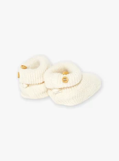 Sergent Major Bonnet, Moufle, Chausson & Chaussette-Chaussons Ecru chin&eacute;