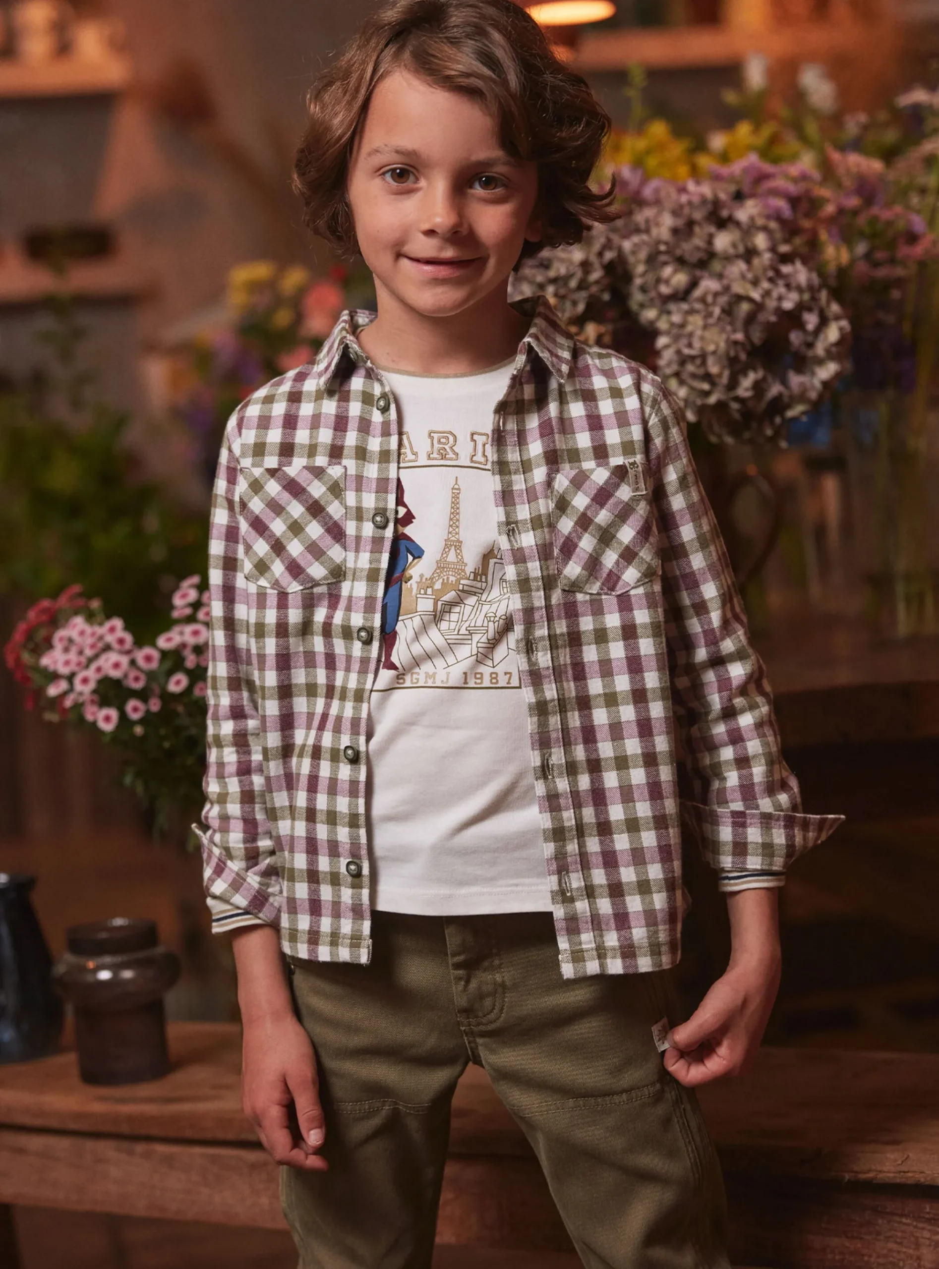 Sergent Major Chemise-Chemise à Carreaux