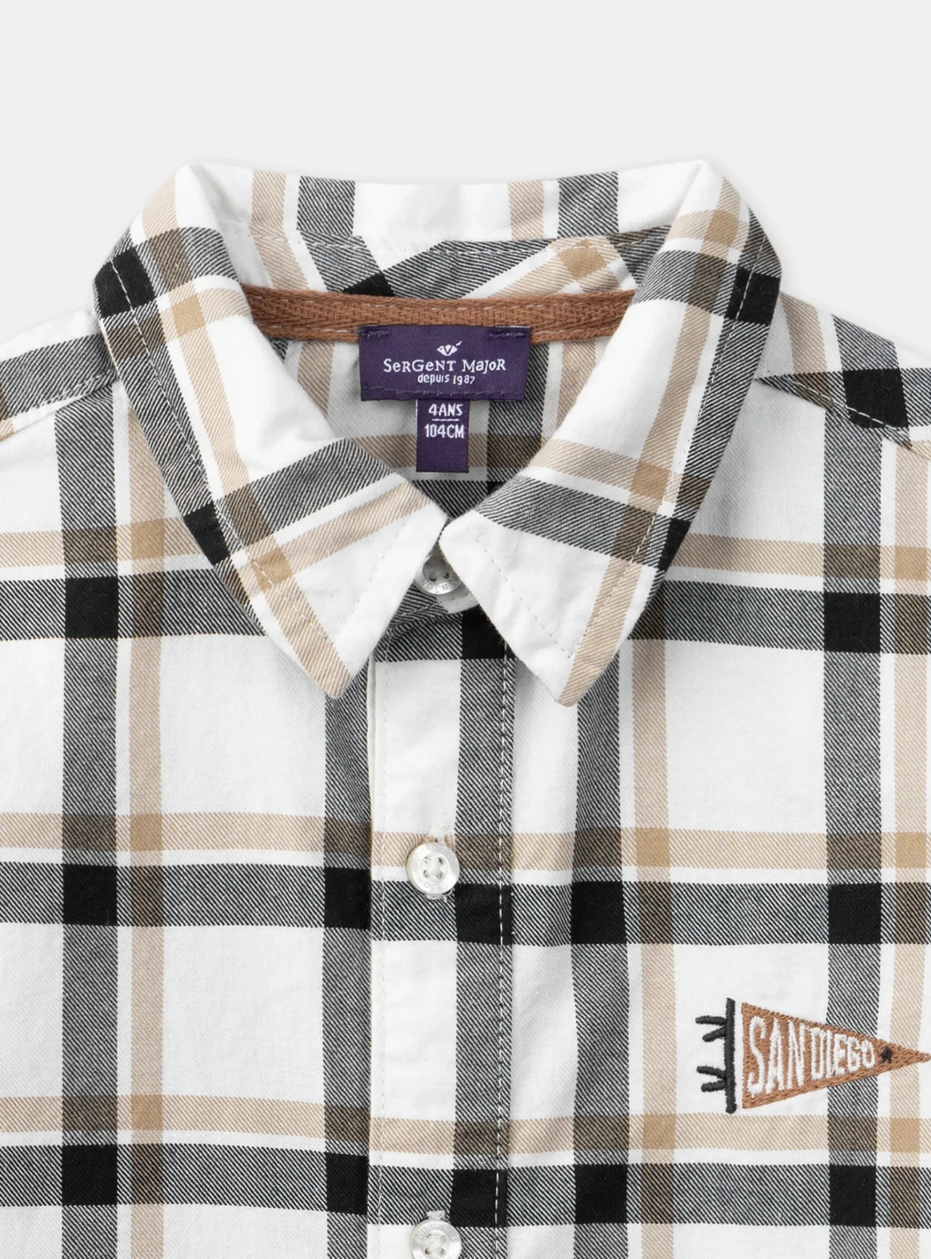 Sergent Major Chemise-Chemise à Carreaux