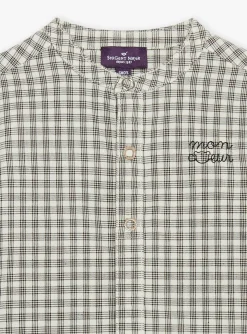 Sergent Major Chemise, T-shirt & Polo-Chemise blanche &agrave; imprim&eacute; &agrave; carreaux